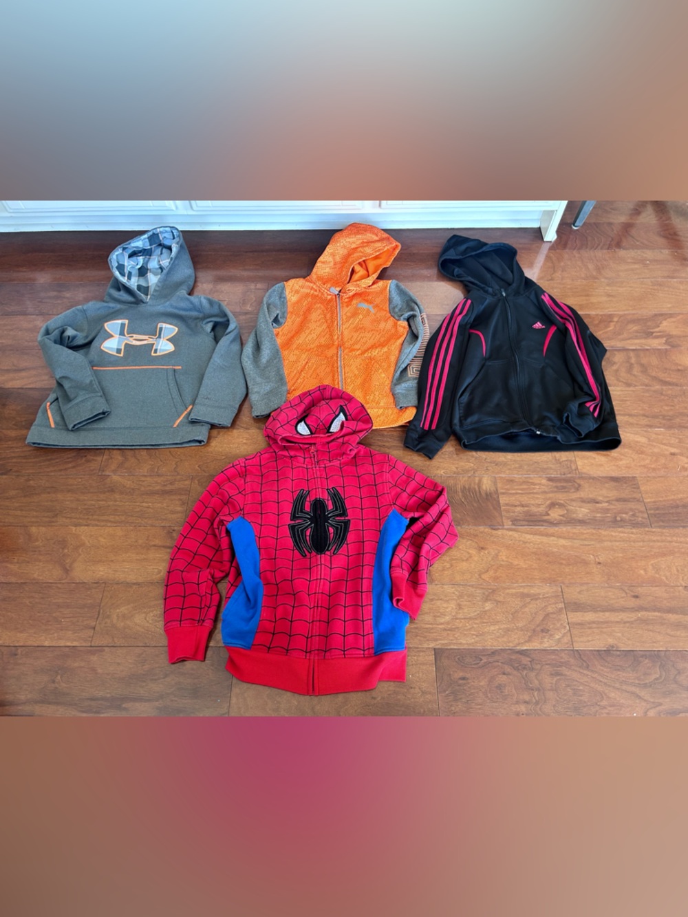 Boys size small sweatshirts Under Armour Adidas Puma bundle lot